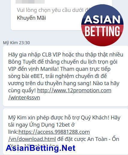 Dịch vụ chăm sóc kháng hàng tại nhà cái 12Bet