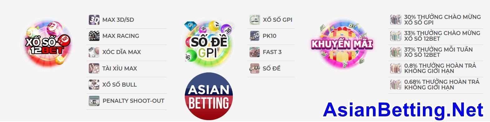 Sản phẩm xổ số lô đề nhà cái 12bet