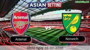 soi kèo Arsenal vs Norwich 2020 (0h00 ngày 02072020)