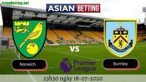 Soi kèo Norwich City vs Burnley 2020 (23h30 ngày 18-07-2020)