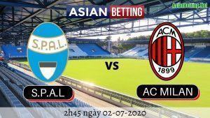 Soi kèo SPAL vs AC Milan 2020 (2h45 ngày 02/07/2020)